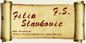 Filip Slavković vizit kartica